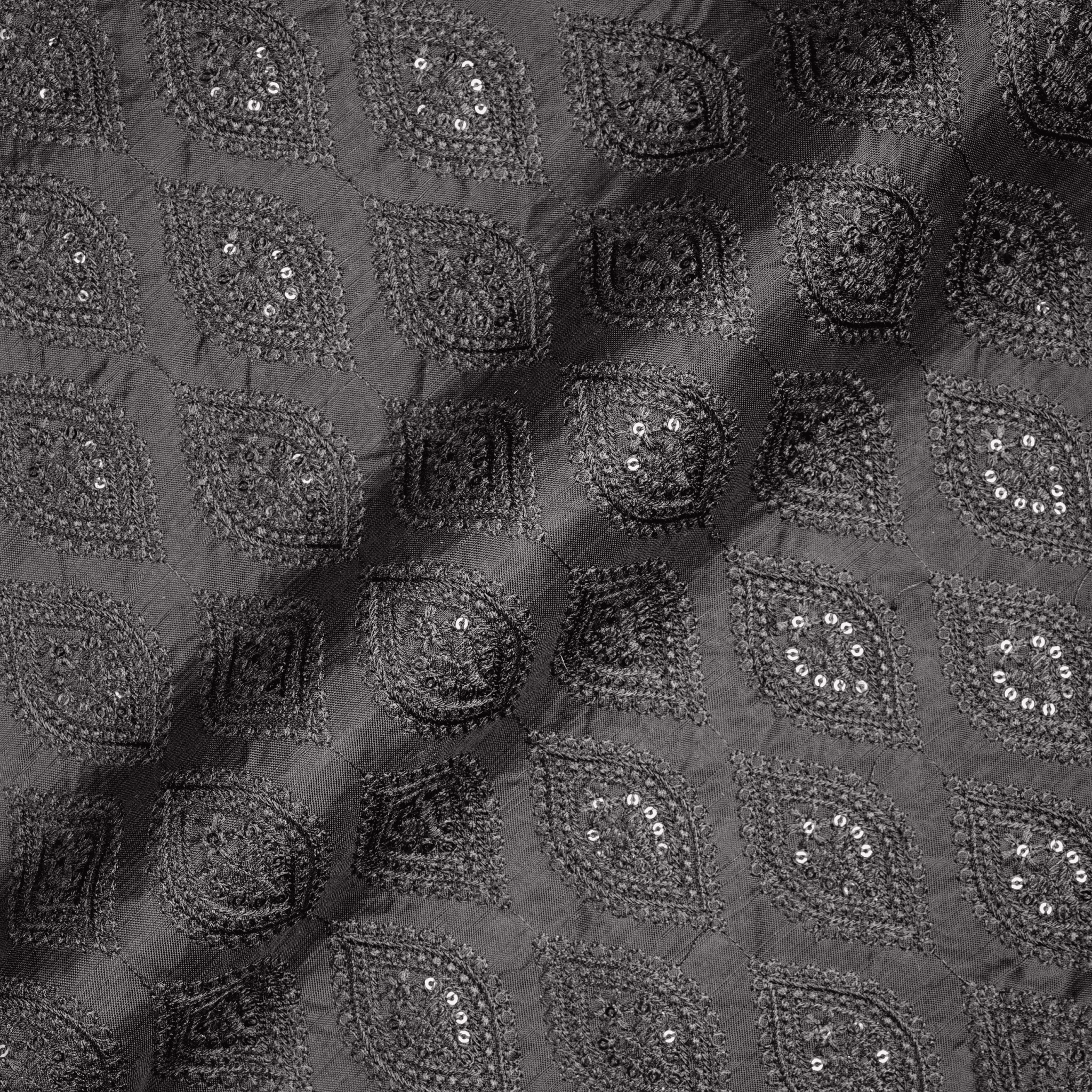 Naqshmiraa – PK Raw Silk Embroidery Fabric with Sitara Work - Zahra Maham