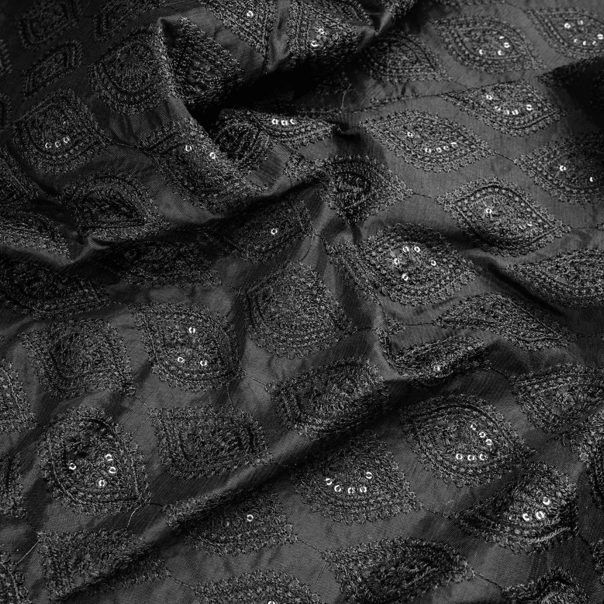 Naqshmiraa – PK Raw Silk Embroidery Fabric with Sitara Work - Zahra Maham