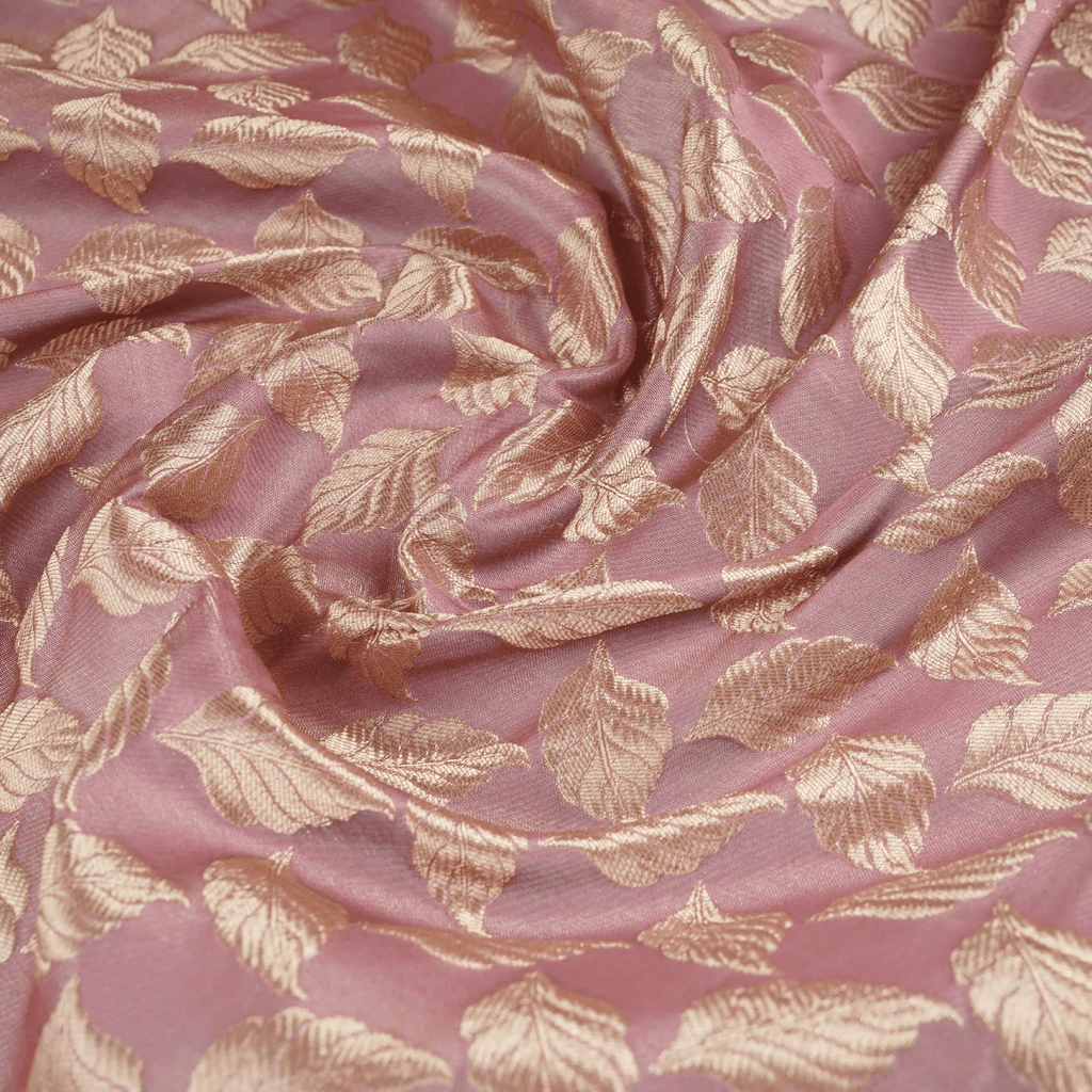 Naumeed – Pure Katan Satin with Leaf Pattern - Zahra Maham