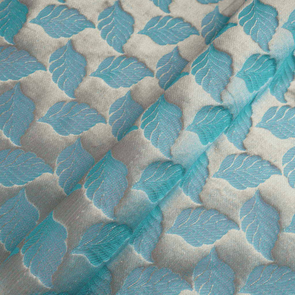 Naumeed – Pure Katan Satin with Leaf Pattern - Zahra Maham
