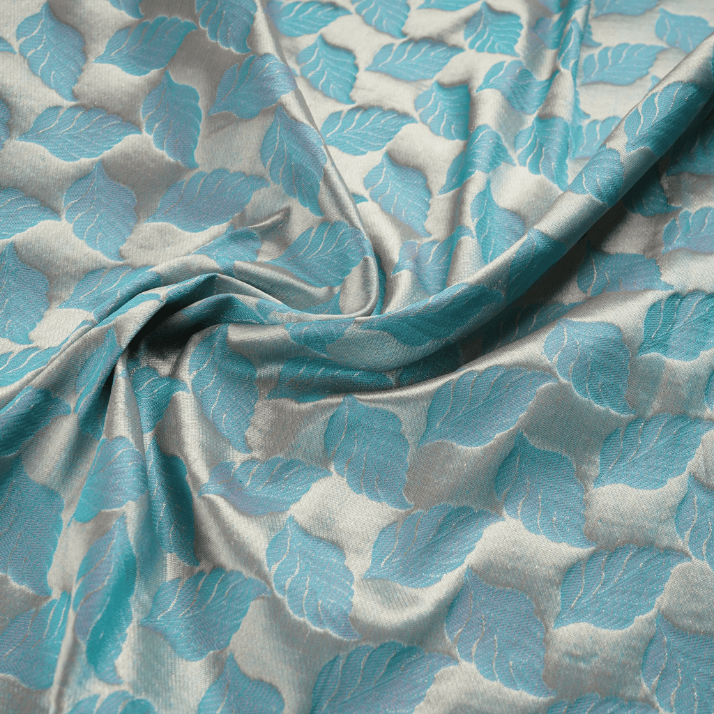 Naumeed – Pure Katan Satin with Leaf Pattern - Zahra Maham