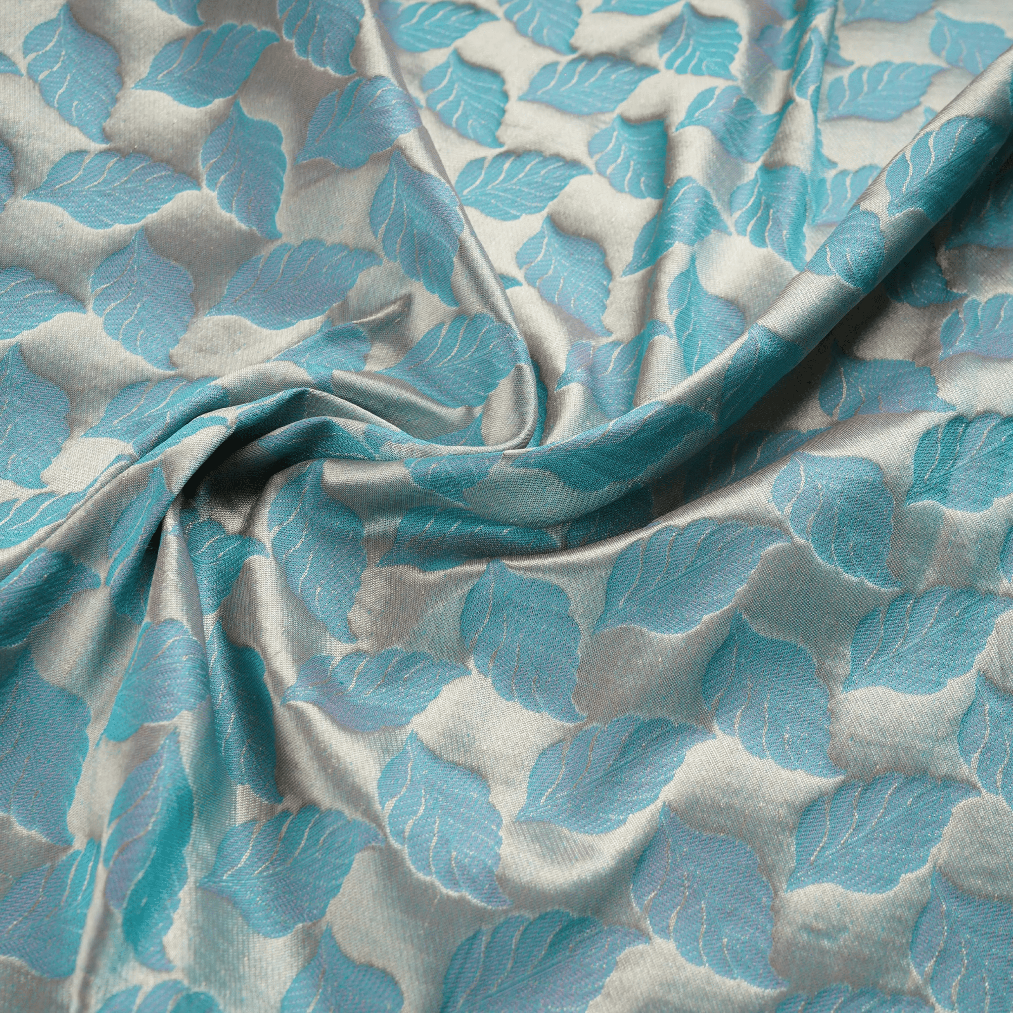 Naumeed – Pure Katan Satin with Leaf Pattern - Zahra Maham