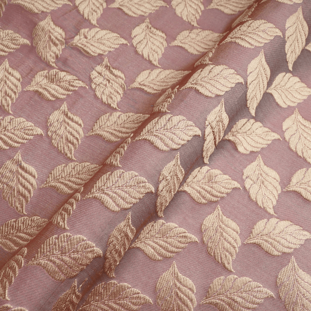Naumeed – Pure Katan Satin with Leaf Pattern - Zahra Maham