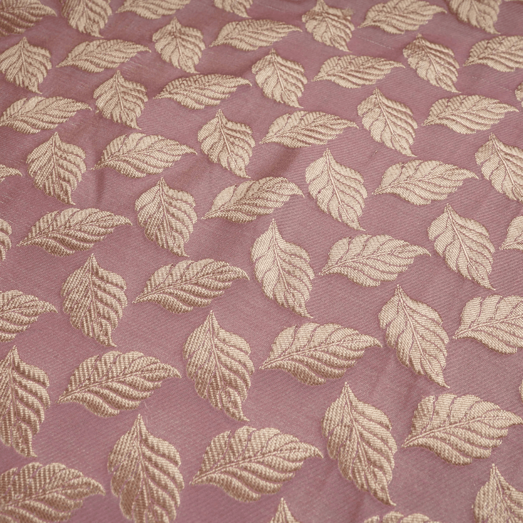 Naumeed – Pure Katan Satin with Leaf Pattern - Zahra Maham