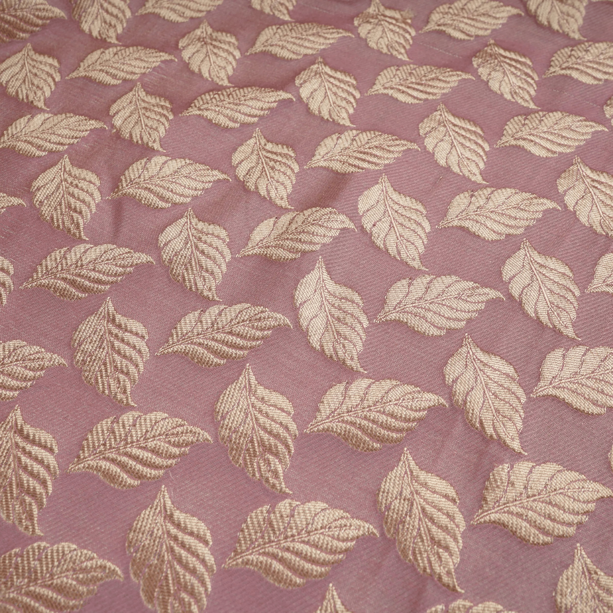 Naumeed – Pure Katan Satin with Leaf Pattern - Zahra Maham