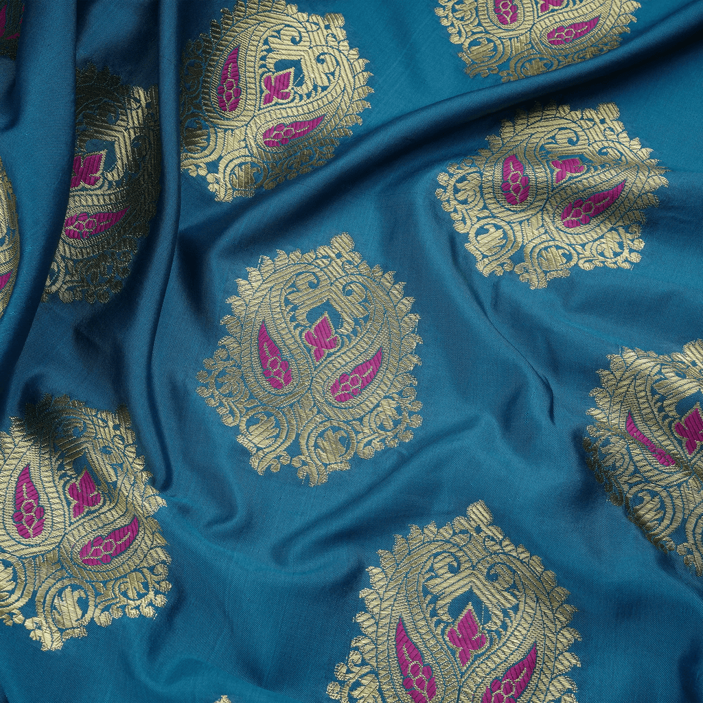 Nayab Gulshan – Blended Katan Silk with Bunch Pattern - Zahra Maham