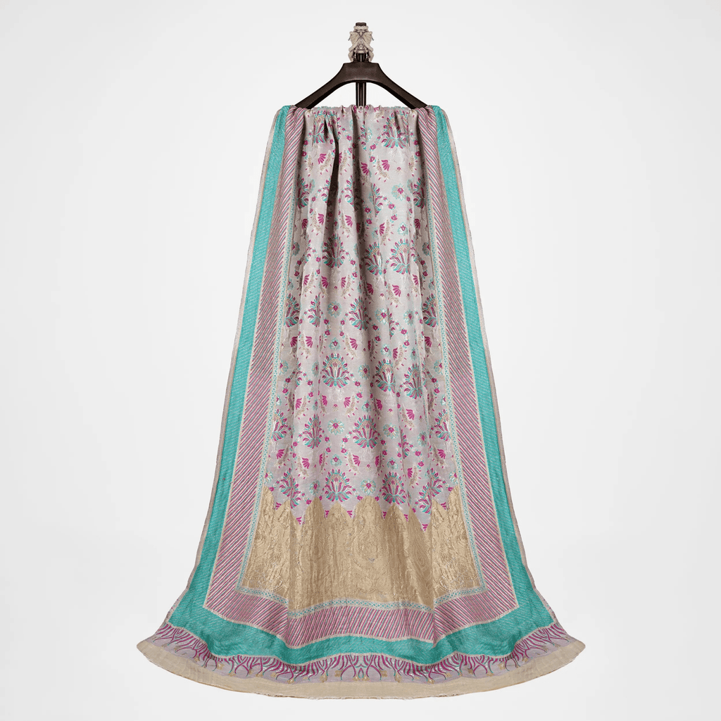 Naz – Pure Chiffon Floral Shawl - Zahra Maham