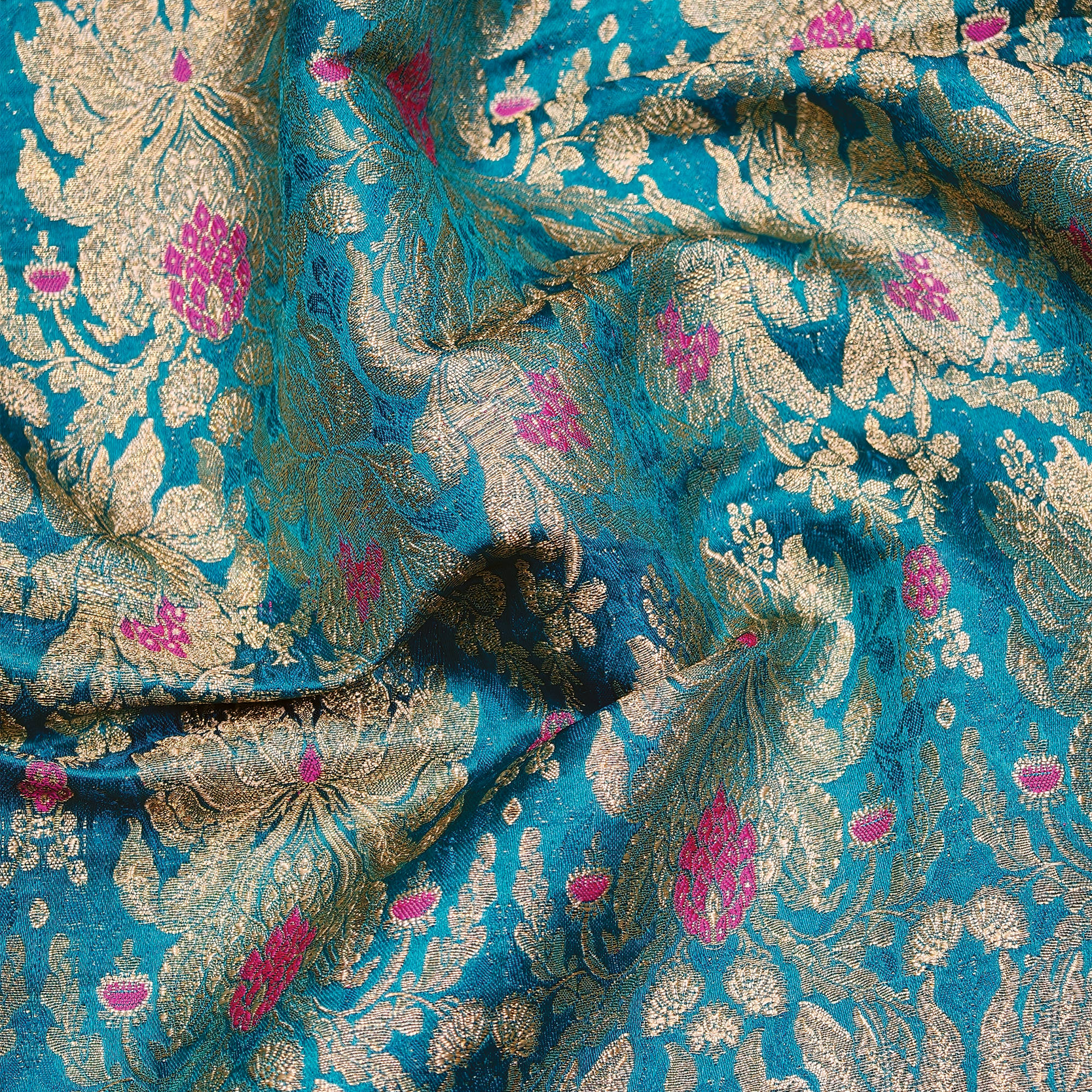 Saltanat – Satin Kamkhwab Mughal Floral Jaal