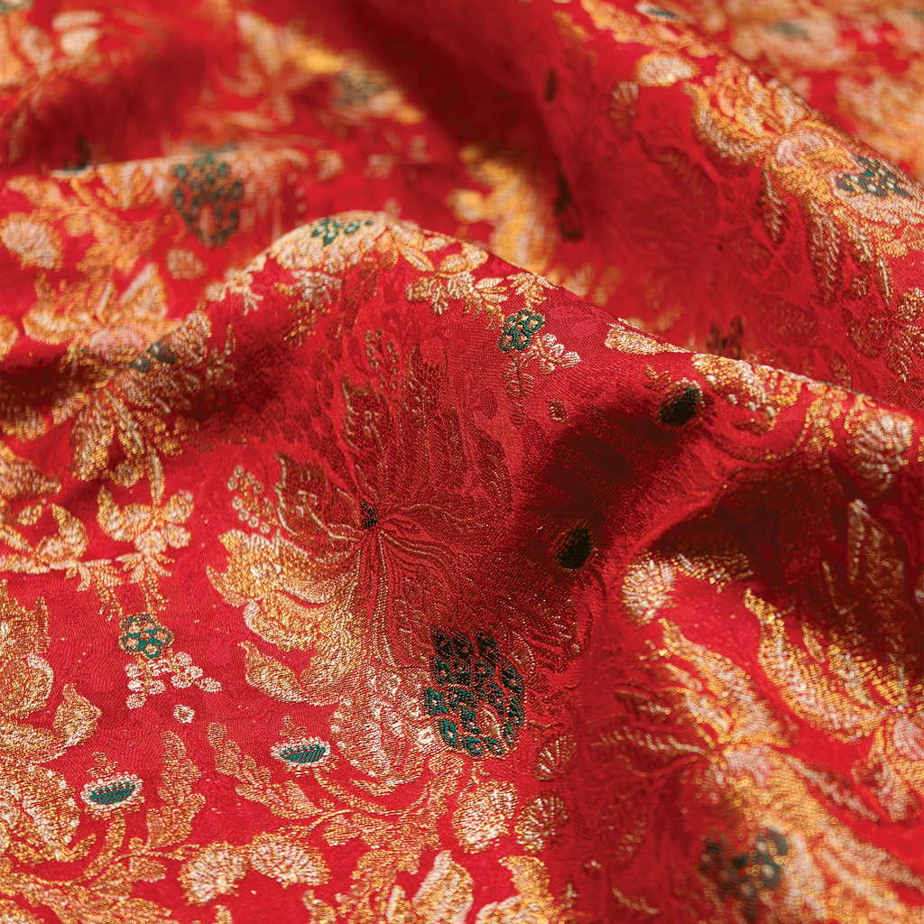 Saltanat – Satin Kamkhwab Mughal Floral Jaal