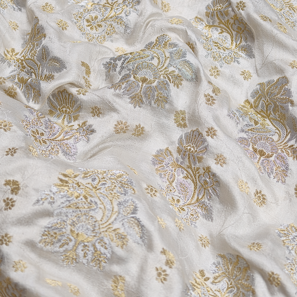Mehrnoor – Pure Mulberry Satin Silk Floral Buti