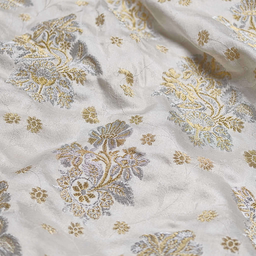 Mehrnoor – Pure Mulberry Satin Silk Floral Buti