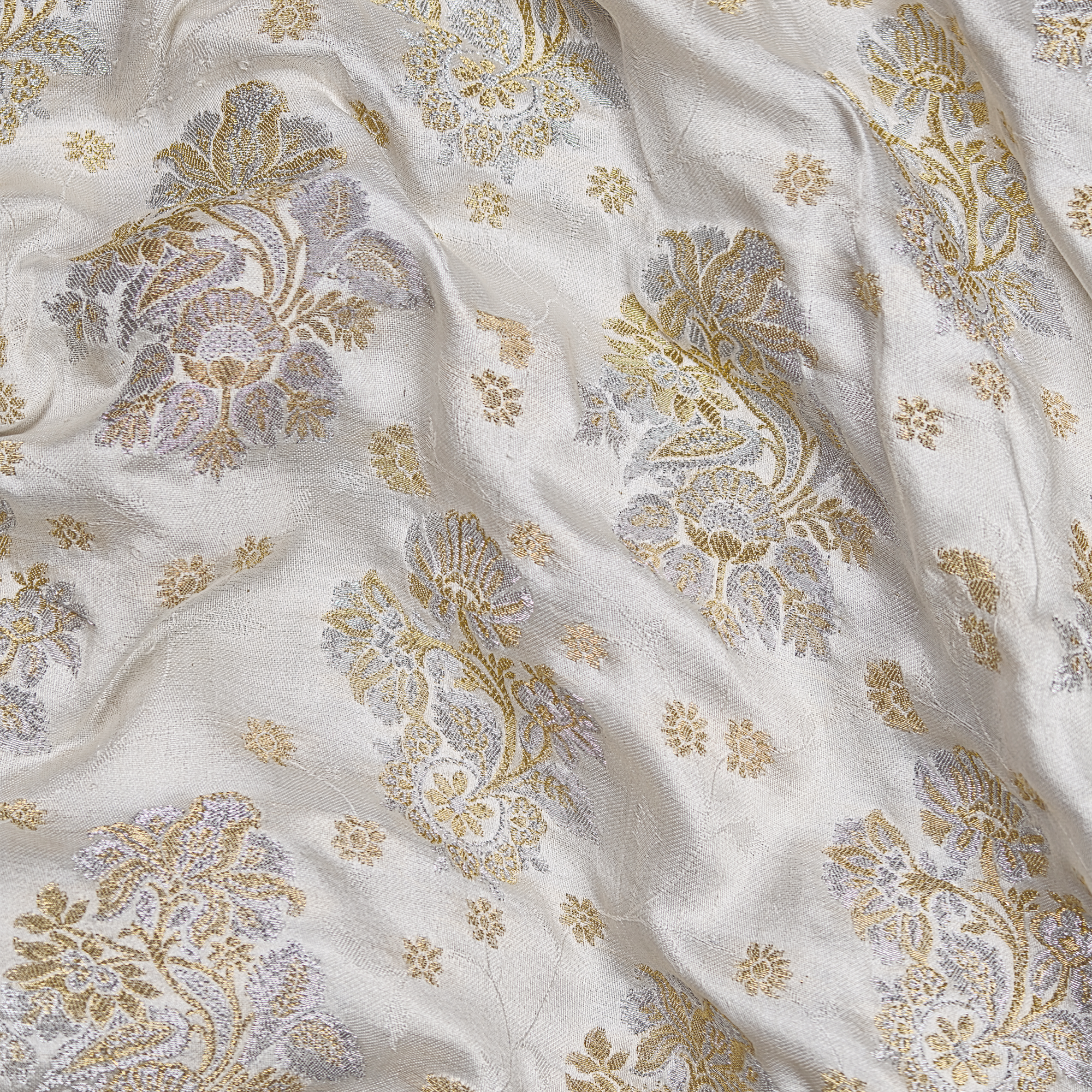Mehrnoor – Pure Mulberry Satin Silk Floral Buti