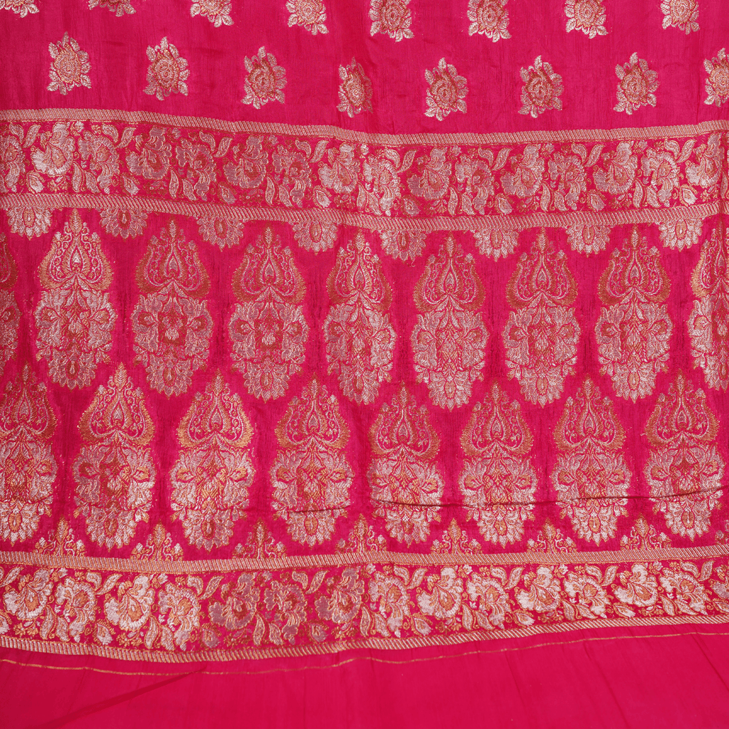 Nihal-e-Gul – Pure Katan Chiffon Floral Buti Shawl - Zahra Maham