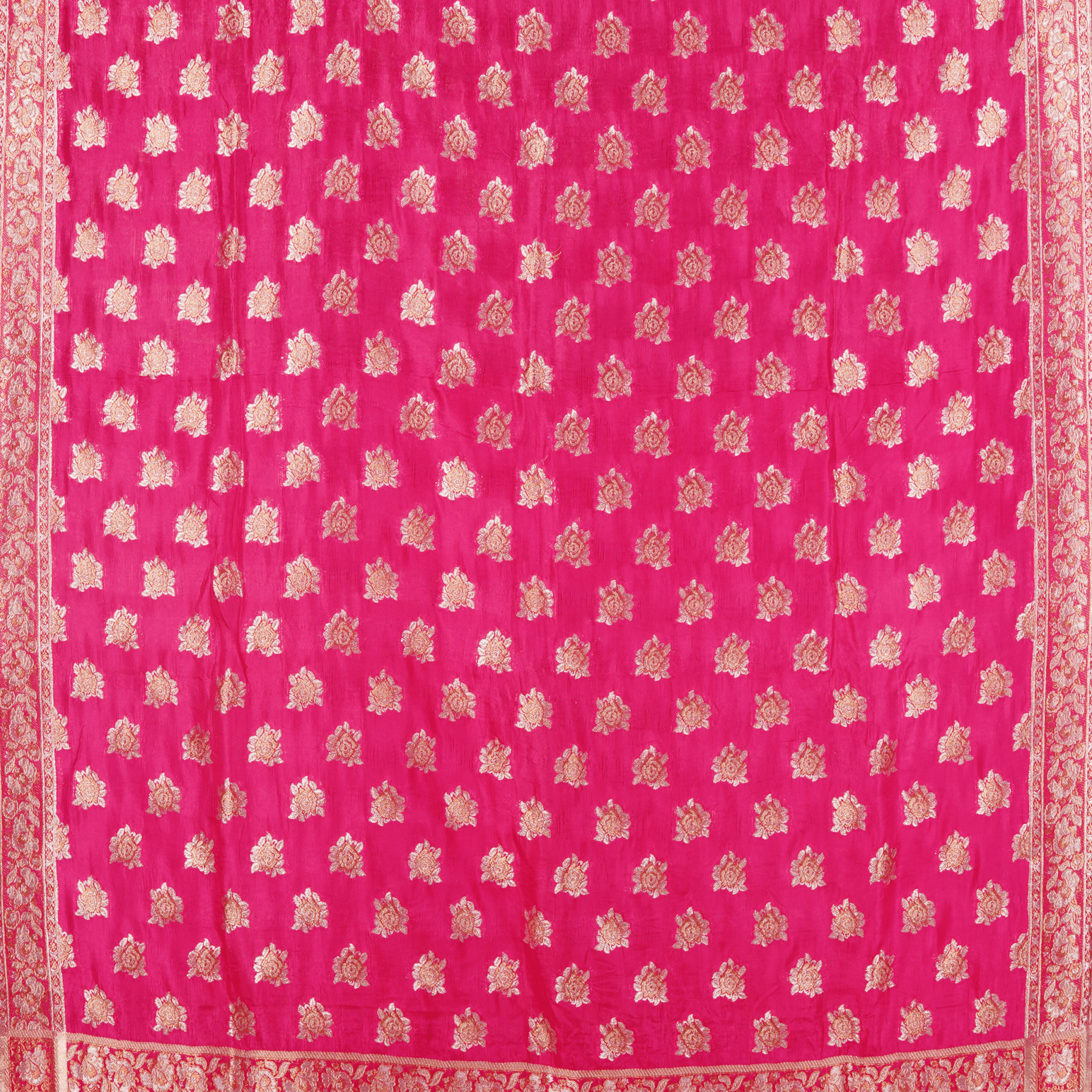 Nihal-e-Gul – Pure Katan Chiffon Floral Buti Shawl - Zahra Maham