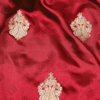 Noorbaaf – Self Jamawar Katan Satin with Mughal Buti - Zahra Maham