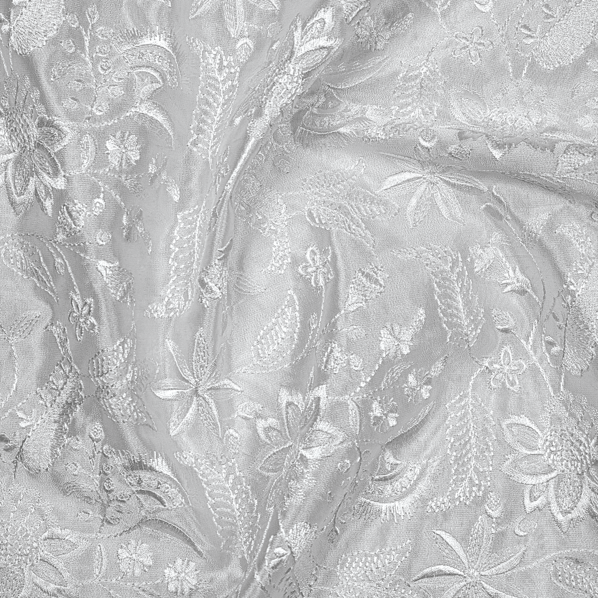 NoorGul Aura – Floral Jaal Embroidered Sheesha Silk - Zahra Maham