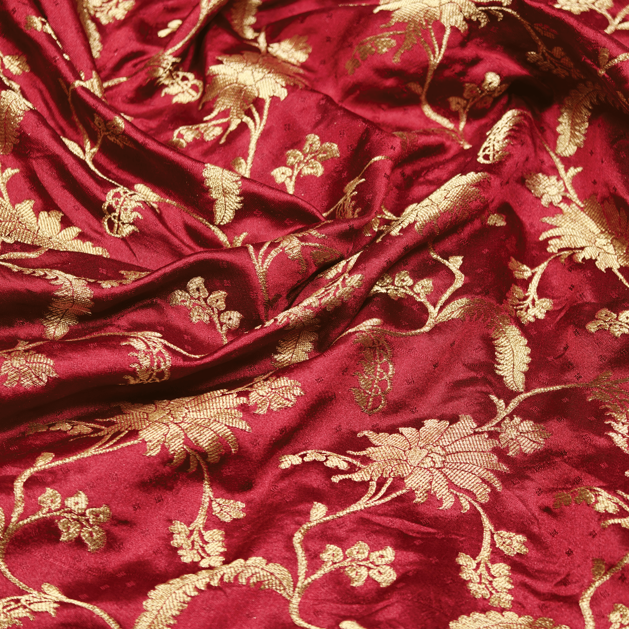 Noorzar – Self Jamawar Katan Satin with Mughal Jaal - Zahra Maham
