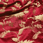 Noorzar – Self Jamawar Katan Satin with Mughal Jaal - Zahra Maham