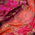 Nura – Blended Katan Satin with Floral Zari Work - Zahra Maham