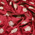 Gulzaar Self Jamawar Katan Satin with Floral Buti
