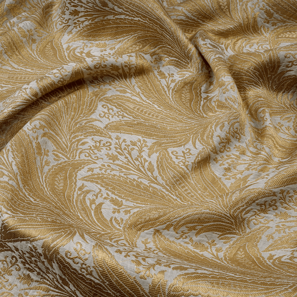 Parnab – Pure Katan Atlas with Leaf Pattern - Zahra Maham
