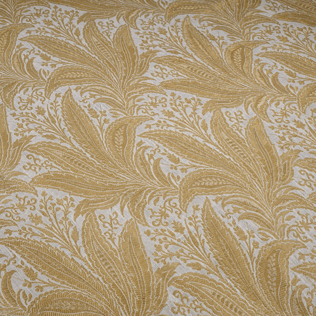 Parnab – Pure Katan Atlas with Leaf Pattern - Zahra Maham