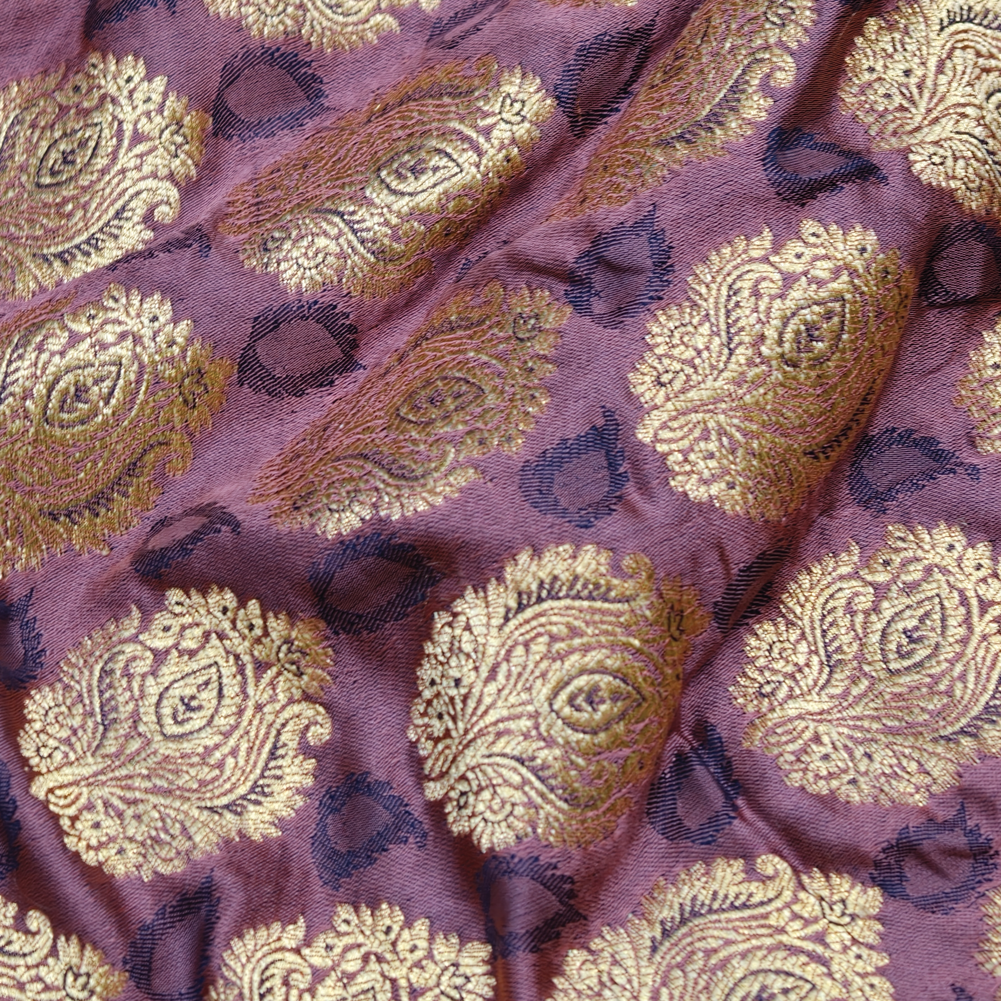 Banafshe Buteh — Pure Katan Satin (5.5 Yards)