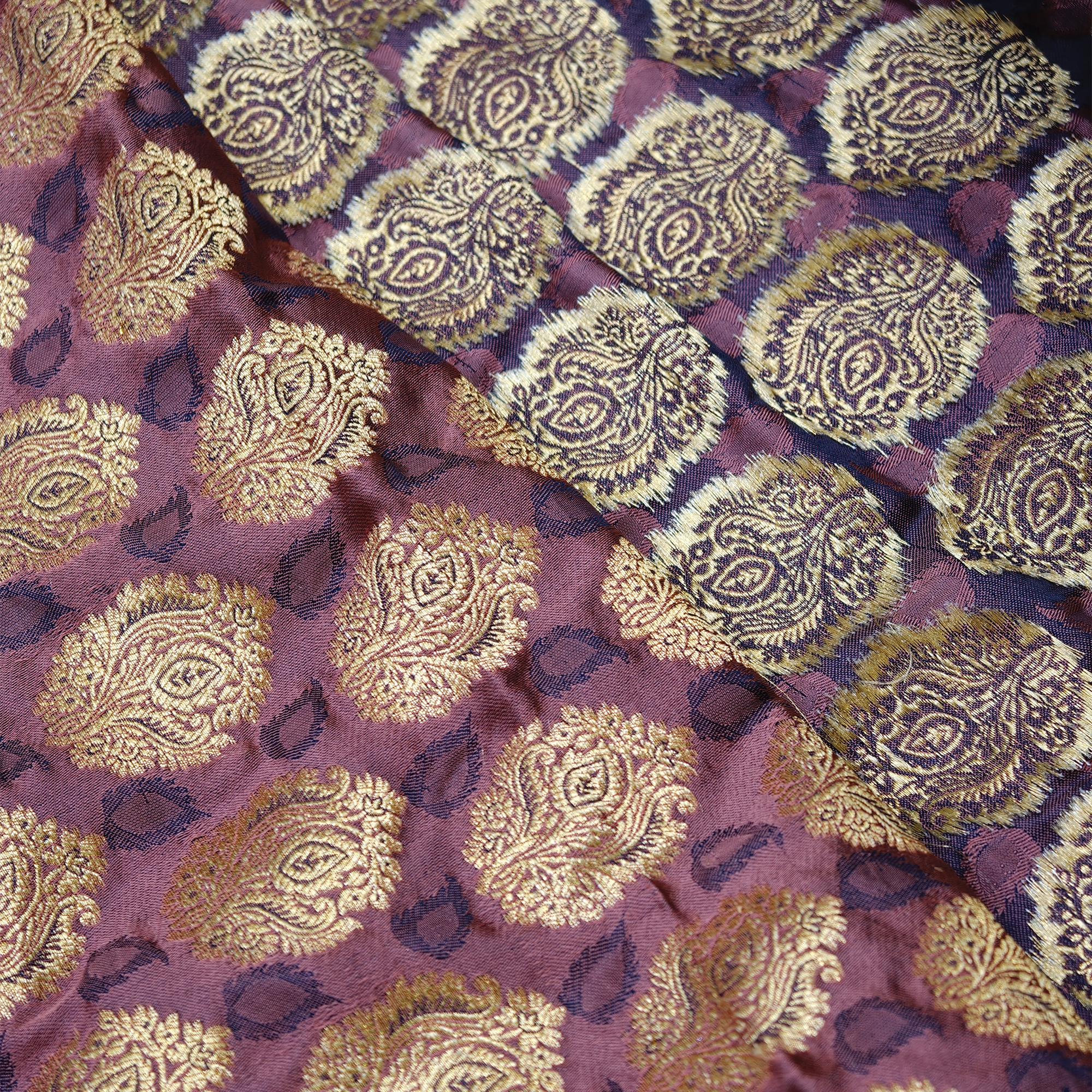 Banafshe Buteh — Pure Katan Satin (5.5 Yards)
