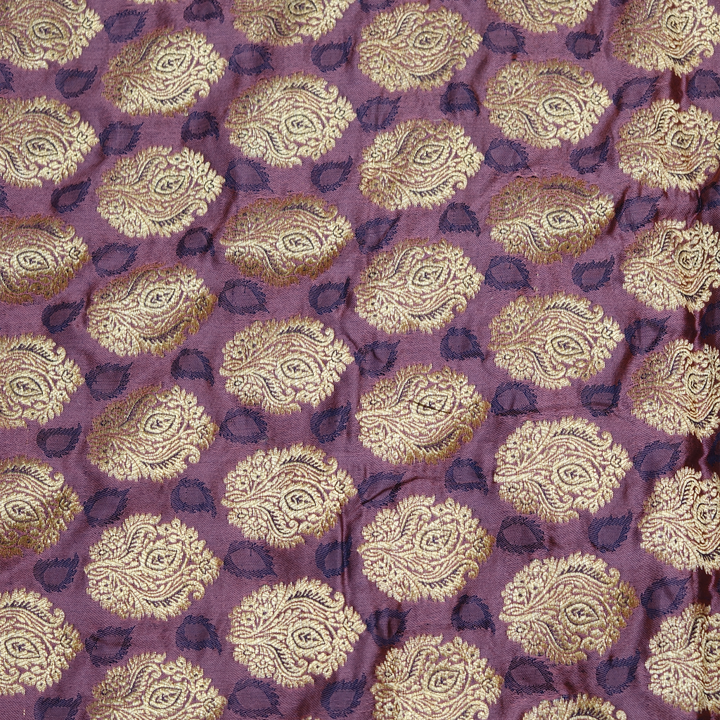 Banafshe Buteh — Pure Katan Satin (5.5 Yards)