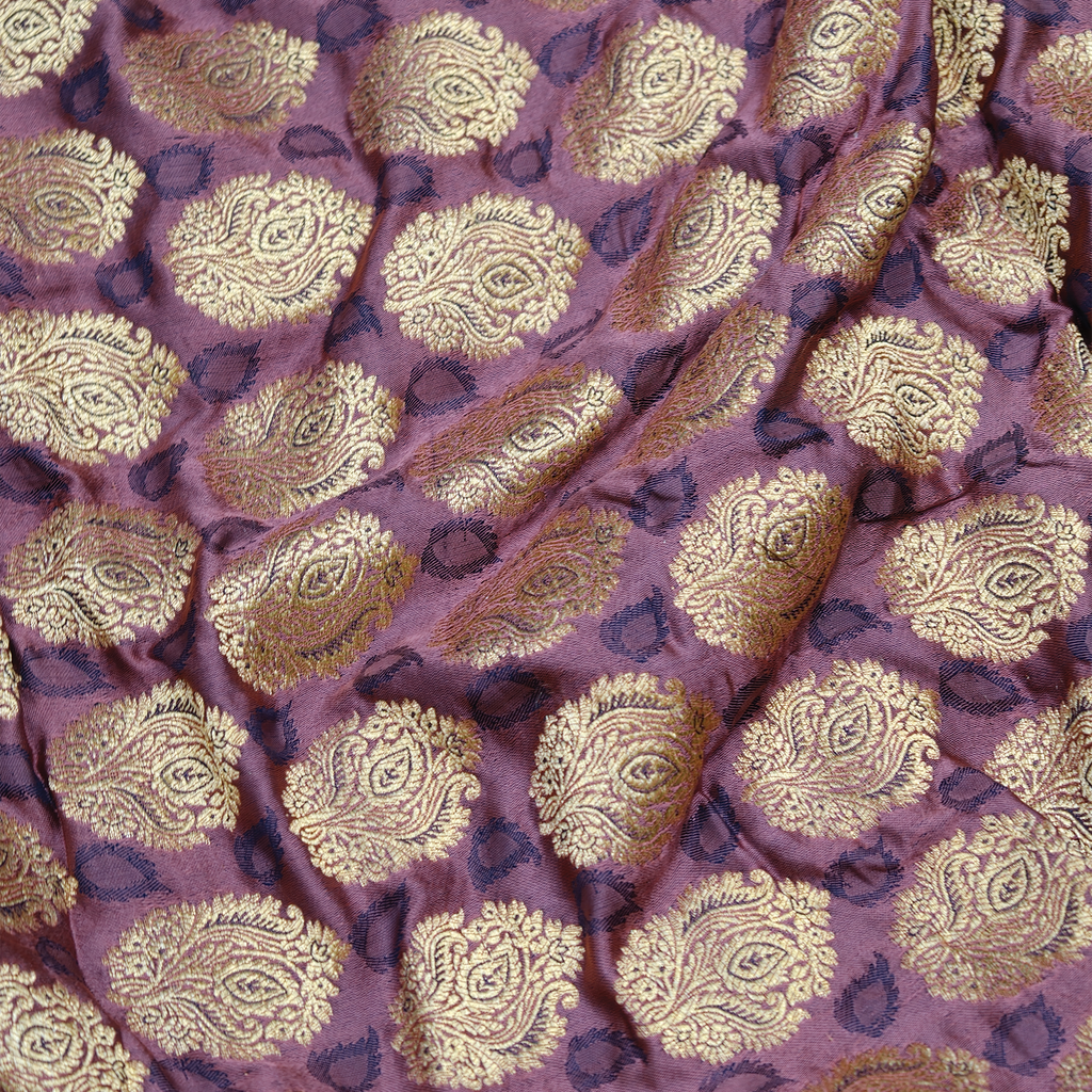 Banafshe Buteh — Pure Katan Satin (5.5 Yards)