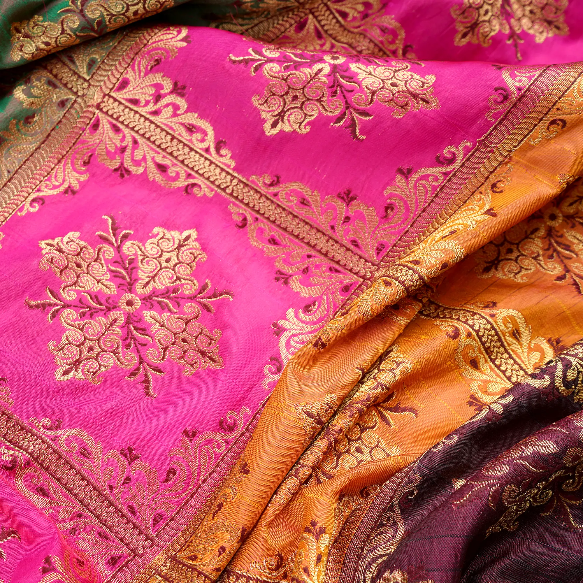 Rameen – Blended Katan satin with Floral Zari Work - Zahra Maham