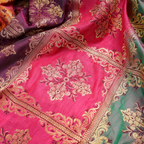 Rameen – Blended Katan satin with Floral Zari Work - Zahra Maham