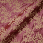 Rang-e-Abrisham – Pure Satin Fabric (Yarn Dyed with Golden Zari) - Zahra Maham