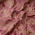 Rang-e-Abrisham – Pure Satin Fabric (Yarn Dyed with Golden Zari) - Zahra Maham