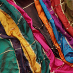 Rang-e-Falak – Pure Mulberry Satin silk (Rangoli Box Pattern | Zari Lines) - Zahra Maham