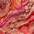 Rang-e-Lala – Blended Katan satin with Floral Zari Work - Zahra Maham