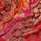 Rang-e-Lala – Blended Katan satin with Floral Zari Work - Zahra Maham