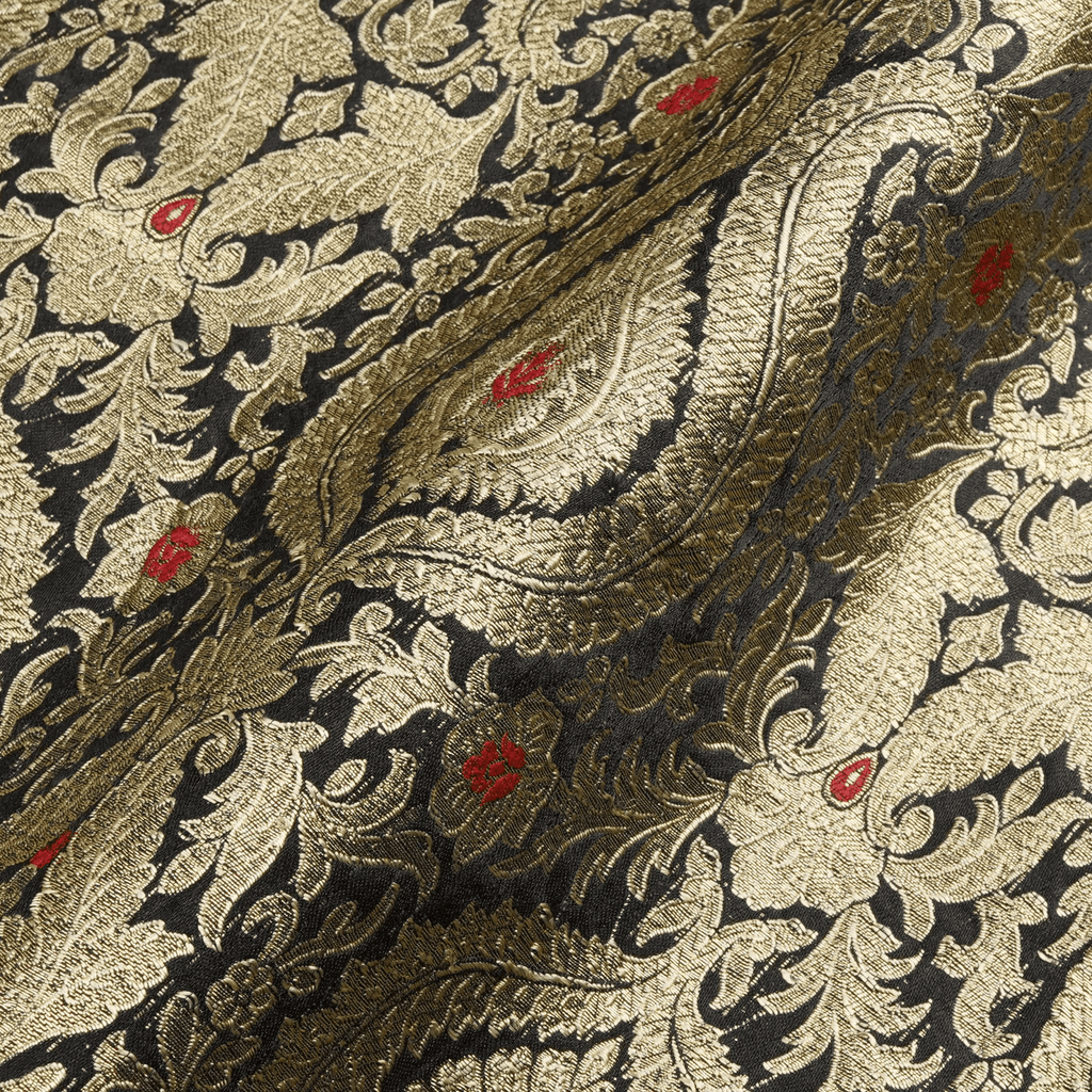 Rang-e-Mughal – Satin with 4-Color Weave & Mughal Pattern - Zahra Maham