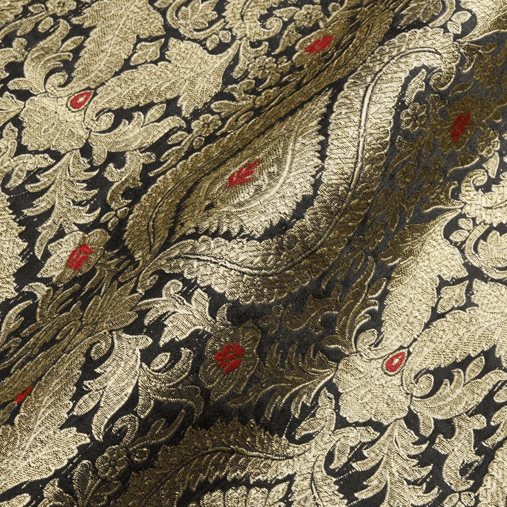 Rang-e-Mughal – Satin with 4-Color Weave & Mughal Pattern - Zahra Maham
