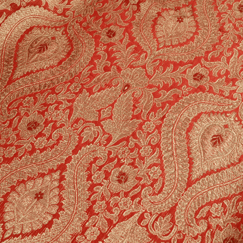 Rang-e-Mughal – Satin with 4-Color Weave & Mughal Pattern - Zahra Maham