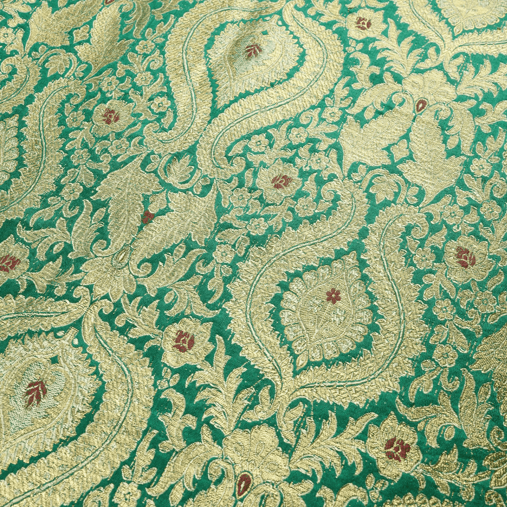 Rang-e-Mughal – Satin with 4-Color Weave & Mughal Pattern - Zahra Maham