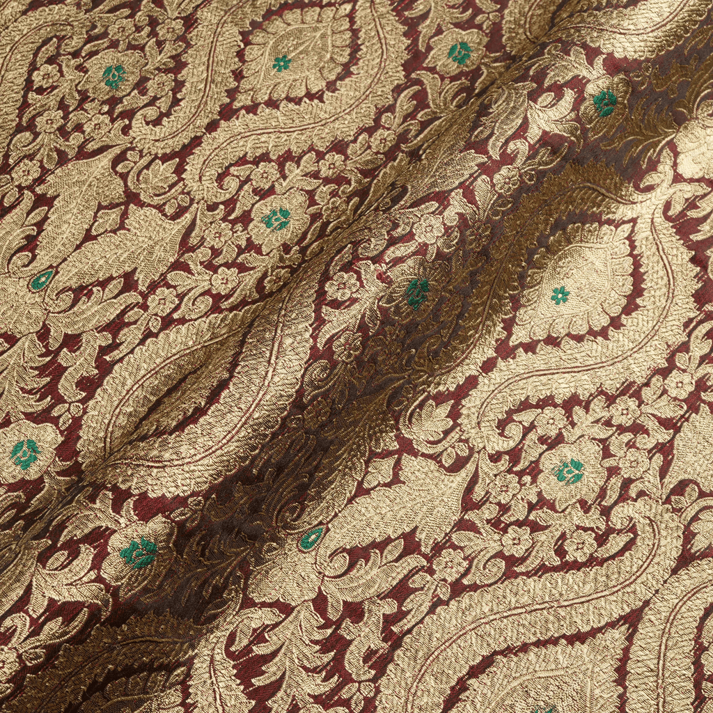 Rang-e-Mughal – Satin with 4-Color Weave & Mughal Pattern - Zahra Maham