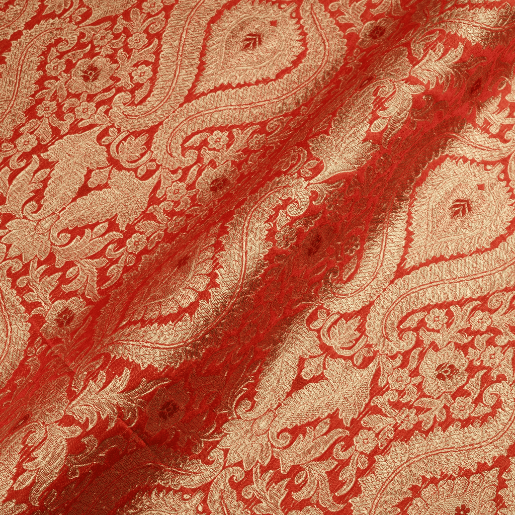 Rang-e-Mughal – Satin with 4-Color Weave & Mughal Pattern - Zahra Maham