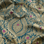 Rang-e-Mughal – Satin with 4-Color Weave & Mughal Pattern - Zahra Maham