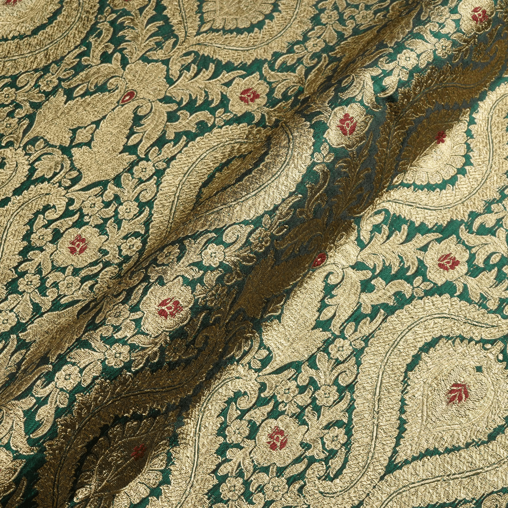 Rang-e-Mughal – Satin with 4-Color Weave & Mughal Pattern - Zahra Maham