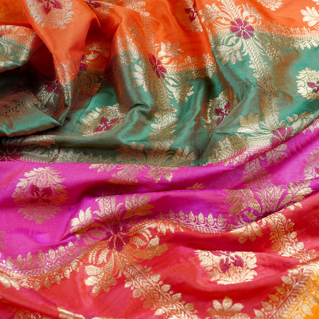 Rang-e-Nazr – Lightweight Katan with Floral Zari Work - Zahra Maham