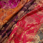 Rang-e-Nigar – Blended Katan satin with Floral Zari Work - Zahra Maham