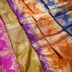 Rang-e-Zarah – Lightweight Katan with Floral Zari Work - Zahra Maham