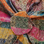 Rangmahal – Pure Katan Satin Multicolor Threads with Gold & Silver Zari (Limited Edition) - Zahra Maham