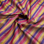Ravish – Striped Pure 3-Ply Spun Silk Fabric - Zahra Maham